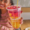 Closeup of refreshing Panera drink